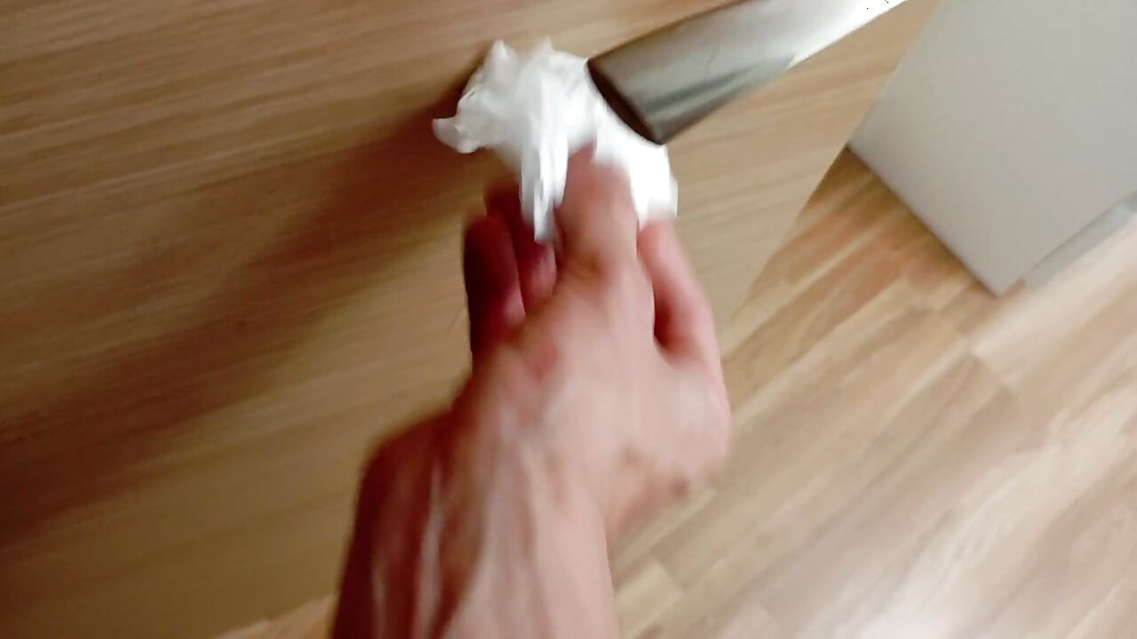 I Have to Clean the Big Cumshot from my Giant Dick so that Daddy doesn't See it