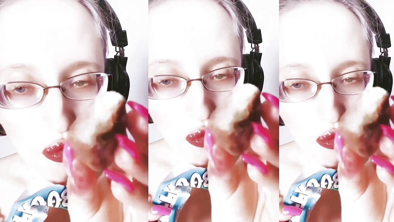 Asmr Sweet Chocolate Eating - Asmr, Óculos, Gigante, Batom, Lábios Grandes, Mough, Comida, Fetiche de Rosto, Unhas Longas