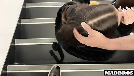 The French Goth Comes Back to Get Fucked in the Hallway of the Building!!