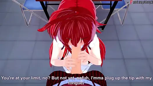 Косплей секс с горничной Rias Gremory - БЕЗУМИЕ- СЕРИЯ-НИМФО-ТРАХ