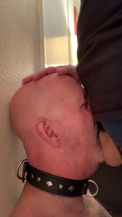 Watch as I throat fuck my slave until he is gasping for air