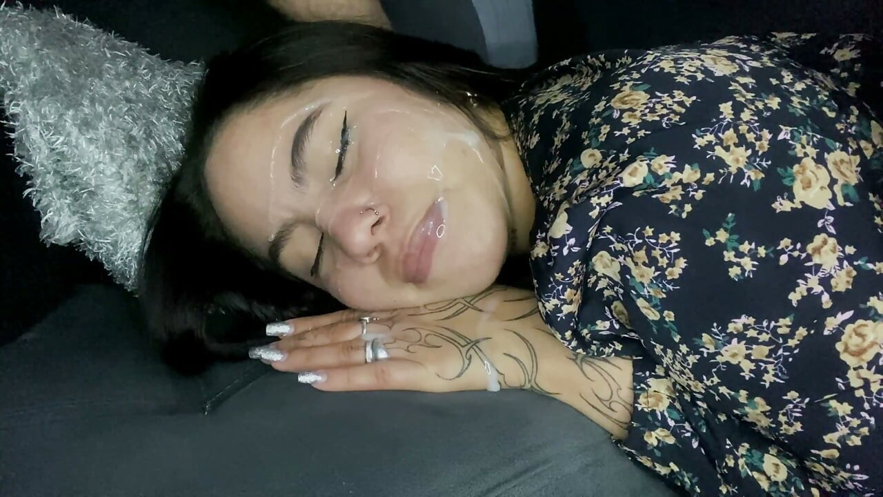 Petite Kim Covered in Cumshot