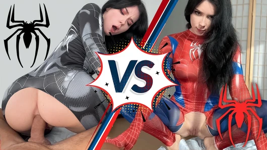 Une spider woman passionnée vs une baise anale, amant, fille d’araignée noire !