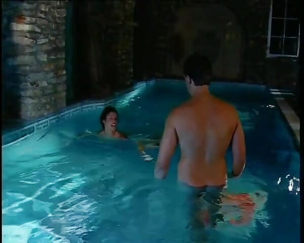 Amazing Brunette Gets Fucked Pool Side by a Big Hard Cock