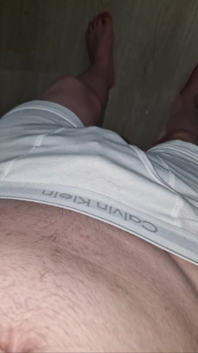 white boxer and cock in a prison