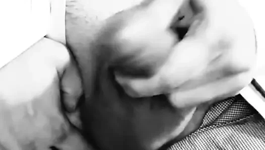 Jerking Off Untill I Cum In Slow Motion And Close Up (vertical video) Black and White filter