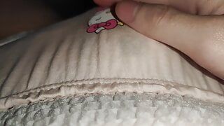 Humping cute diaper with panties cum in diaper