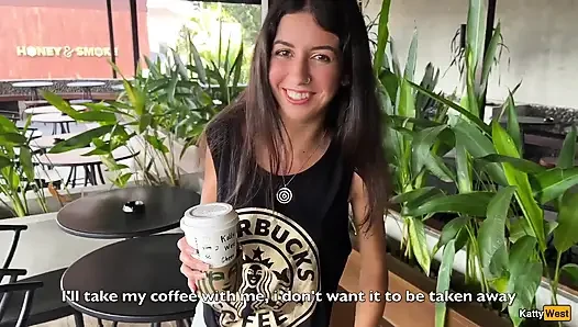 Сумасшедший камшот в Starbucks - минет в общественном туалете, питье кофе со спермой