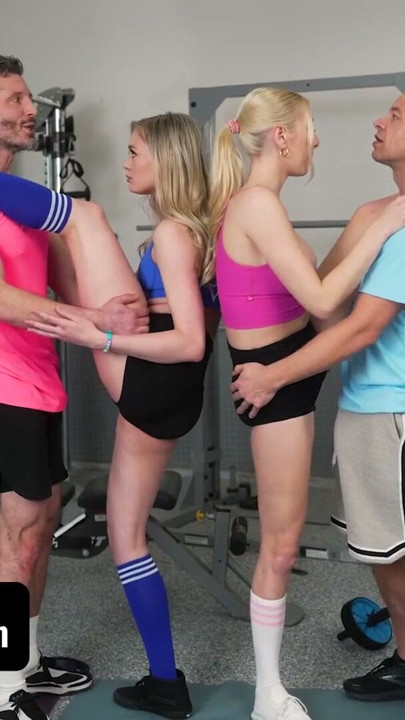 Step Daughters Kay Lovely & Amber Moore Get Horny During Hot Workout With Step Dads - DaughterSwap | Clip 1