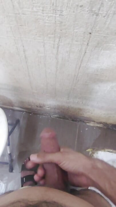 Masturbating in bathroom with big White dick full video bathroom
