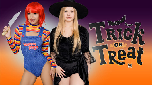 Trucco o trio- dadCrush porno di halloween