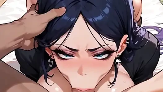Anime ai eski kız arkadaşım beni gırtlağına kadar sokmam için evine davet ediyor