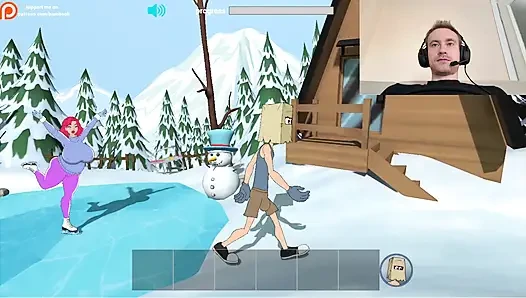 Fuckerman Winter Lovers - Fucked Juicy Woman In Game
