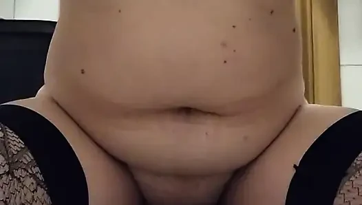 Orgasm control training using a vibrator and a dildo, culminating in an orgasm