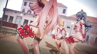 Mmd R-18 - chicas anime sexy bailando (clip 34)