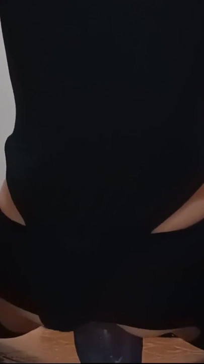 Must-share moment from "Sissy-Kuroko Black Leotard Huge Dildo"