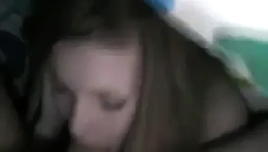 Blowjob under the covers