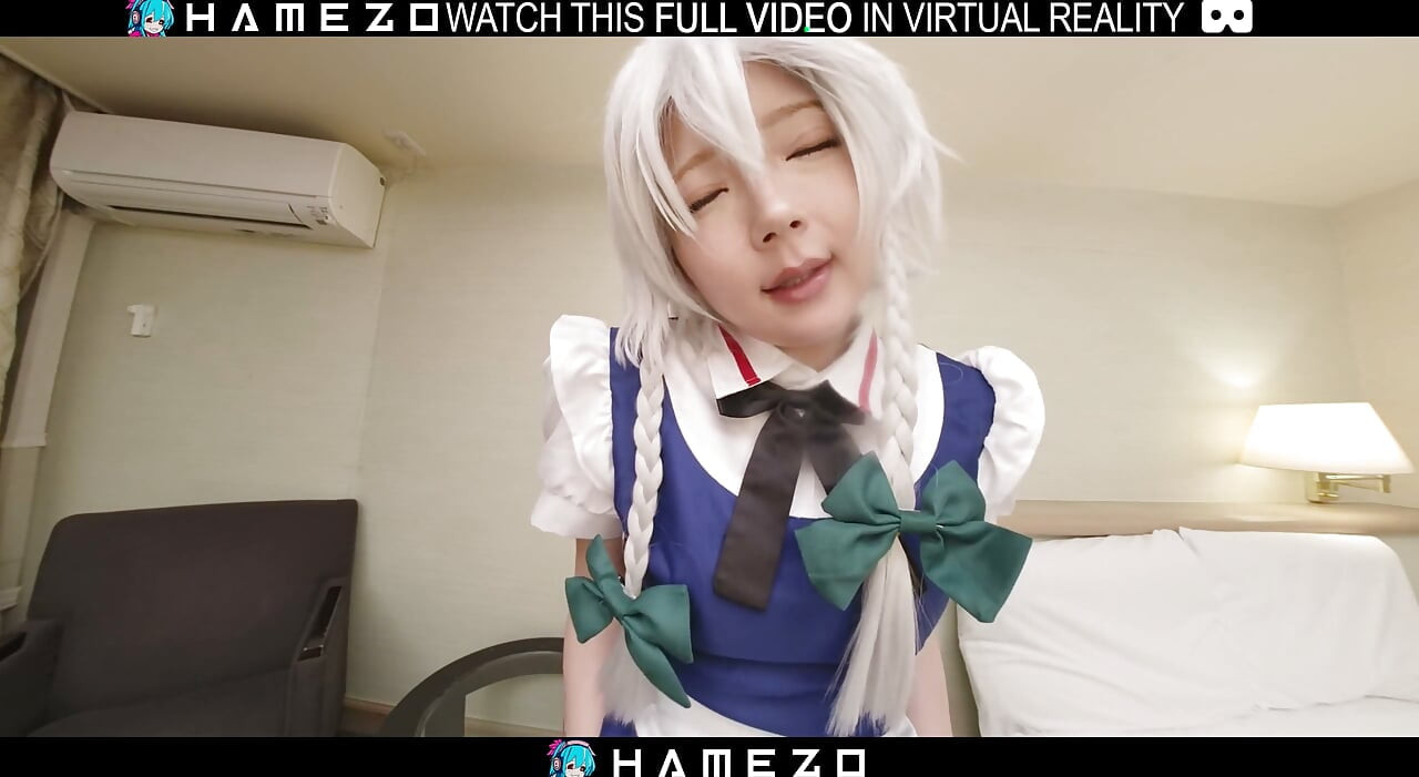 Horny Japanese maid Kotone Fujiki gets fucked while moaning loudly,in VR.