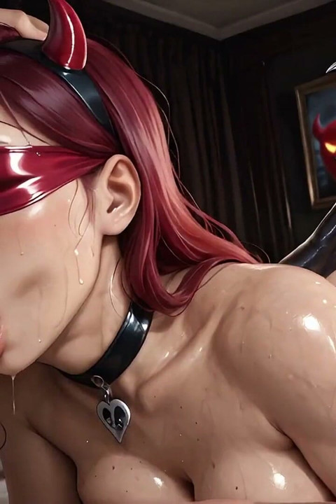 Members Only - Her Halloween Cosplay Was a Succubus, and She Begged to Be Fucked Deep - Ai Generated
