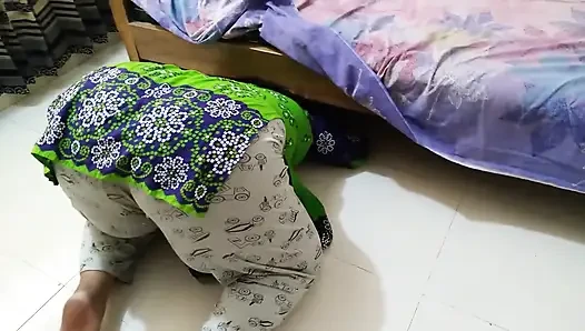 Italian Hot Huge Ass Stepaunty Gets Stuck Under Bed While Cleaning Room Then a Guy Comes & Fucks Her, & Helps Her Out - Sexy
