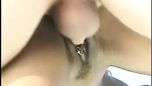Two crazy chicks love sharing white cock in the boat