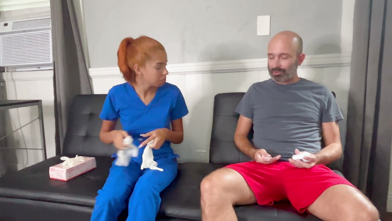 Doctor Aria Nicole Helps Extract Semen Sample From Patient