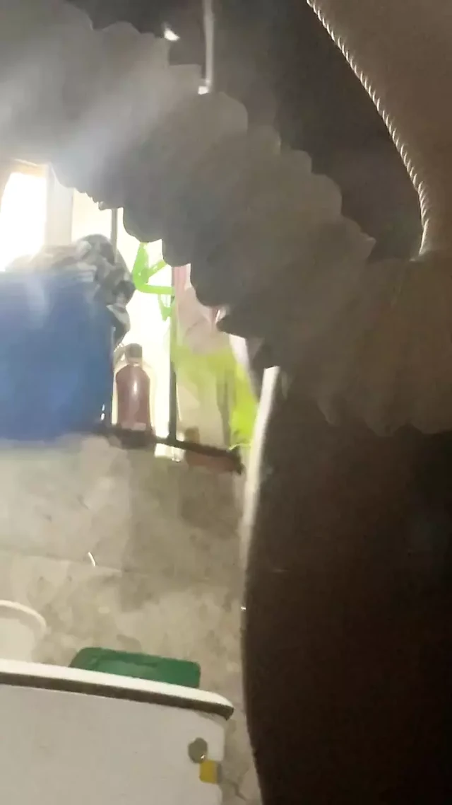 African man in Bathroom for pleasure