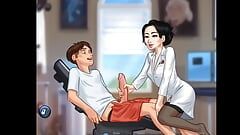 Toate scenele de sex cu profesorul de știință - pizdă strâmtă - profesor student - joc porno animat