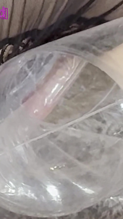 Ključni trenutak iz "Gledaj muškarca kako svršava u prozirnu prozirnu lutku - Misionarski - izbliza usporeni snimak"