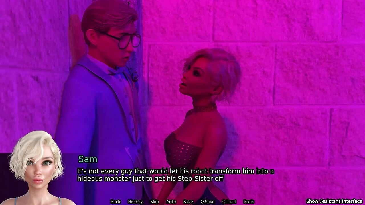 Sex anal cu sora vitregă - joc porno cu robot sexual