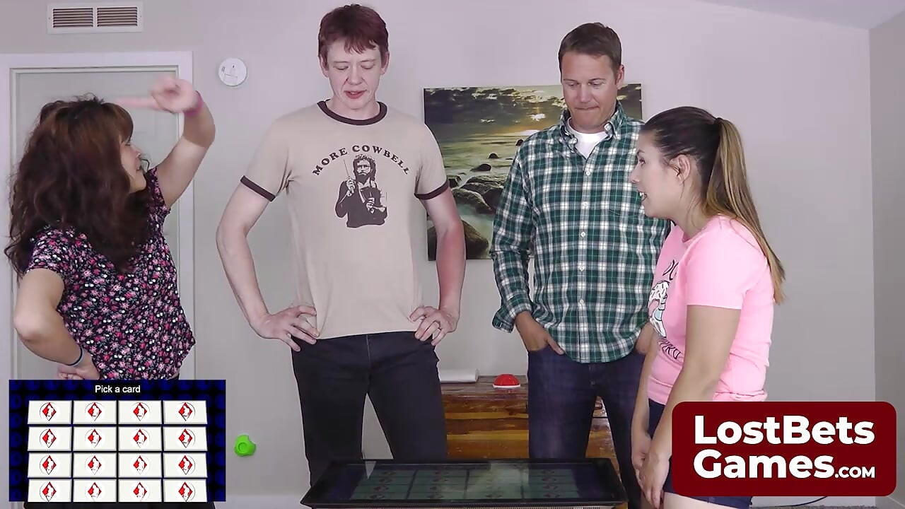 A foursome group of two couples in a Strip I'll Show You Mine game