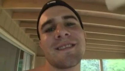 Ryan Middleton shows off on his back porch
