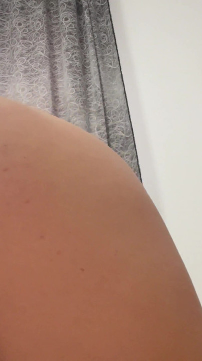 Busty stepsister without panties watches TV and caresses herself hot | Clip 2