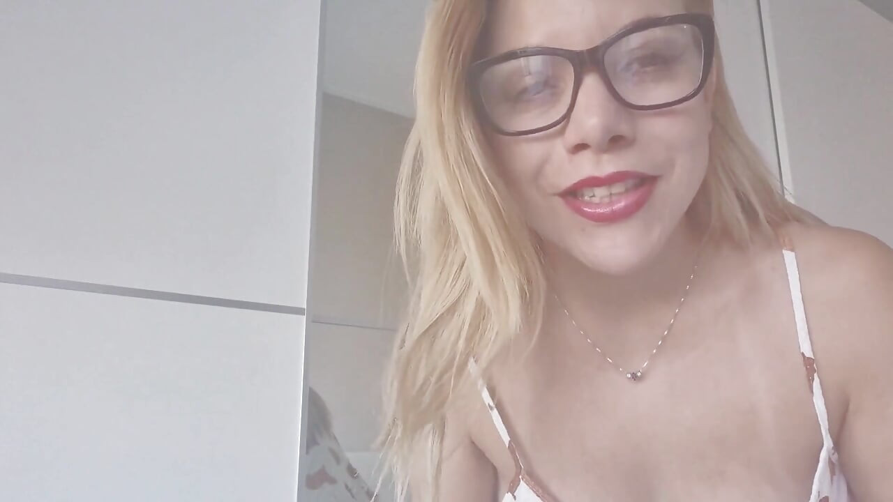 Naughty Blonde Showing off on the Balcony