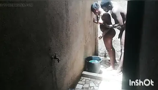Love in secret in the African shower
