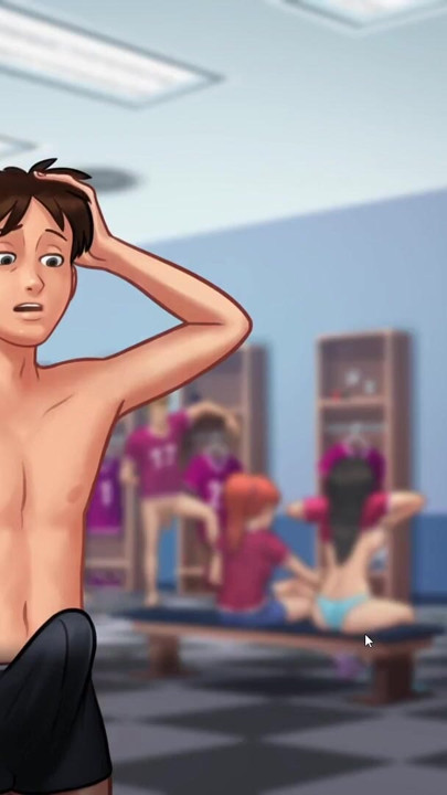 I got a hard cock in the locker room when I saw the nerd's big tits - Summertime Saga EP #1 | Clip 3