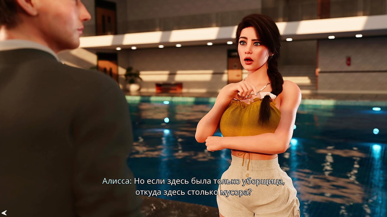 수영복을 잊어 버렸기 때문에 알몸으로 수영을해야했고 친구가 근처에 있었습니다.
