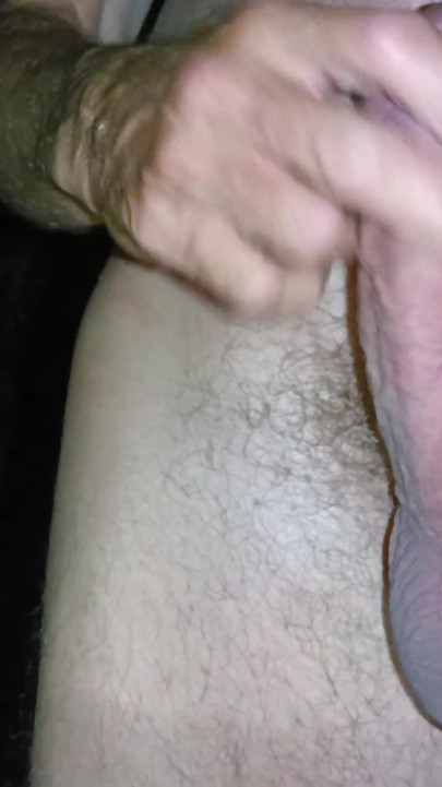 Big Uncut Cock Naked Night Time Masturbating Outdoors, Creamy Cum on Table - Rockardglans