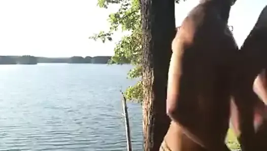 Two hot guys fucking in the woods.