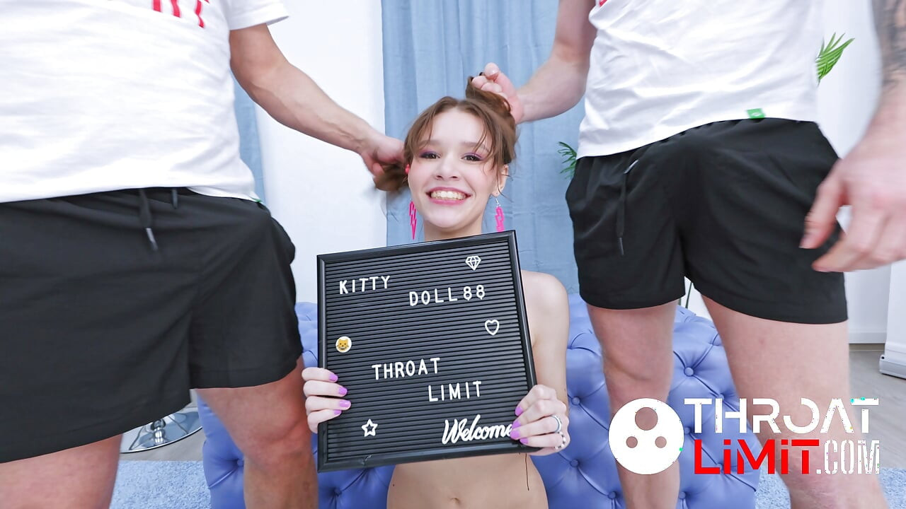 Kitty Doll88 stares at double deep throat without rest