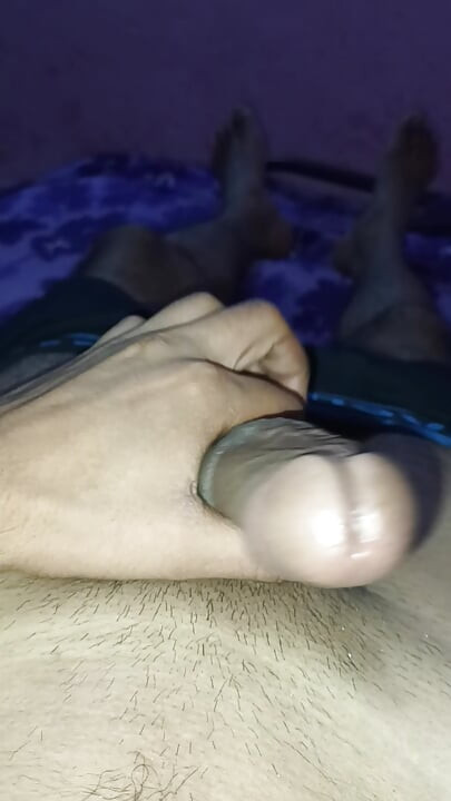 Boy playing with his hard cock
