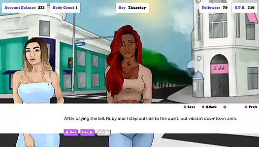 College ÿraze: heißes desi-mädchen Savita beim mittagessen mit ihrer freundin ep.9