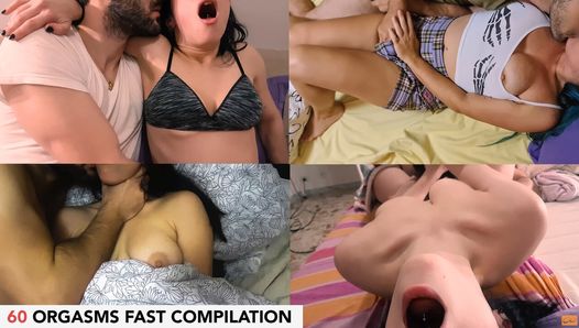 60 orgasmes tremblants dans une compilation de 700 secondes rapides - orgasme illimité