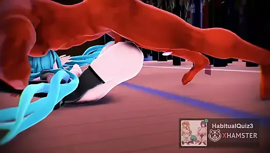 MMD R18 Miku Hibikase Hibikase, danse sexuelle r-18, baise, trou du cul, salope anale à gros cul, gros seins, MILF, gros nichons, ntr 3D hentai