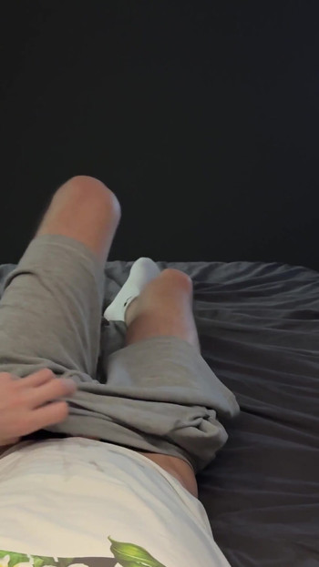 Jaw-dropping moment from "POV jerk off while my roommate works"