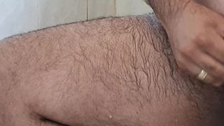 Step mom washing and sucking step son dick in the bathroom