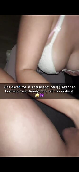 Snapchat story: An 18-year-old girl in a relationship went to the gym to work out, and it ended with a blowjob.