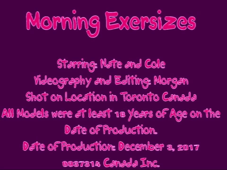 Mornig excersizes