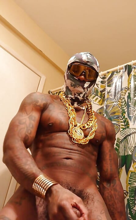 BBC Worship Hallelujah Johnson Huge Black Hairy Cock Horus Stroking and Cum