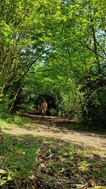 Maidstonenakedman cammina nuda nel bosco di Bluebell Hill parte 2